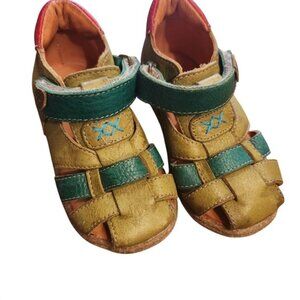 Kavat Childrens Leather Sandals Green Red Blue Size 23 Sweden non toxic